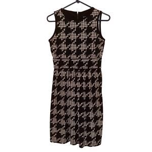 Gabby & Skye Houndstooth Sleeveless Knee Length Dress Size 4